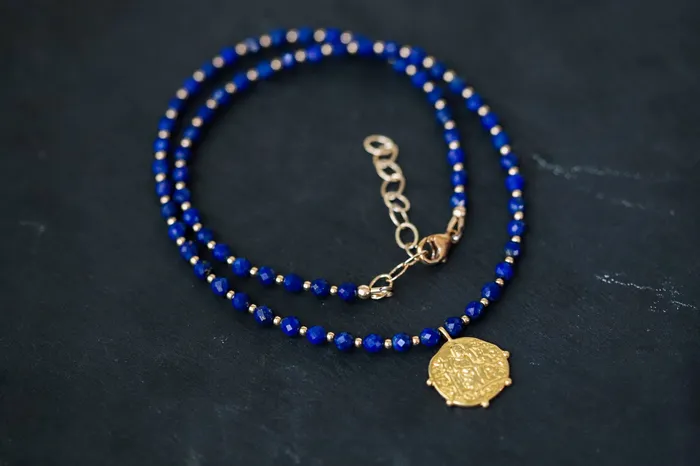 Earthly Abundance Jewelry Necklaces Lapis lazuli Greek Necklace