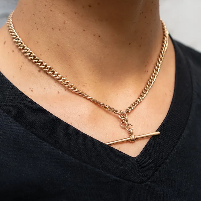 Edwardian Gold Albert Chain Antique Vintage Jewelry PreStyled Sets