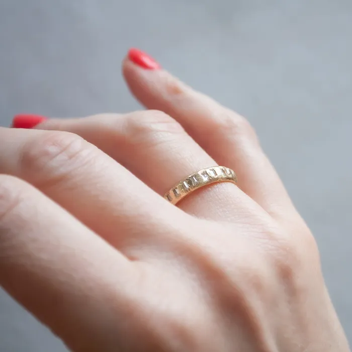 Ellis Mhairi Cameron Rings LX Icy White Baguette Diamond Scatter Band