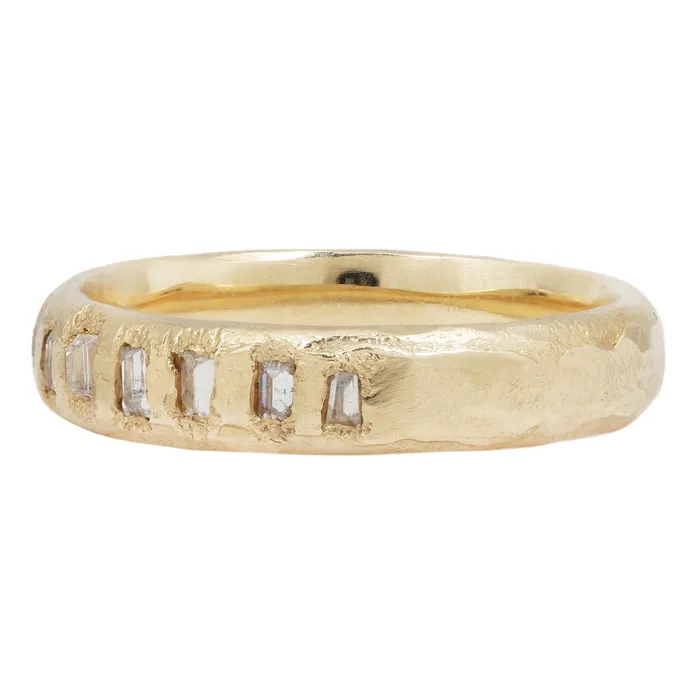 Ellis Mhairi Cameron Rings LX Icy White Baguette Diamond Scatter Band