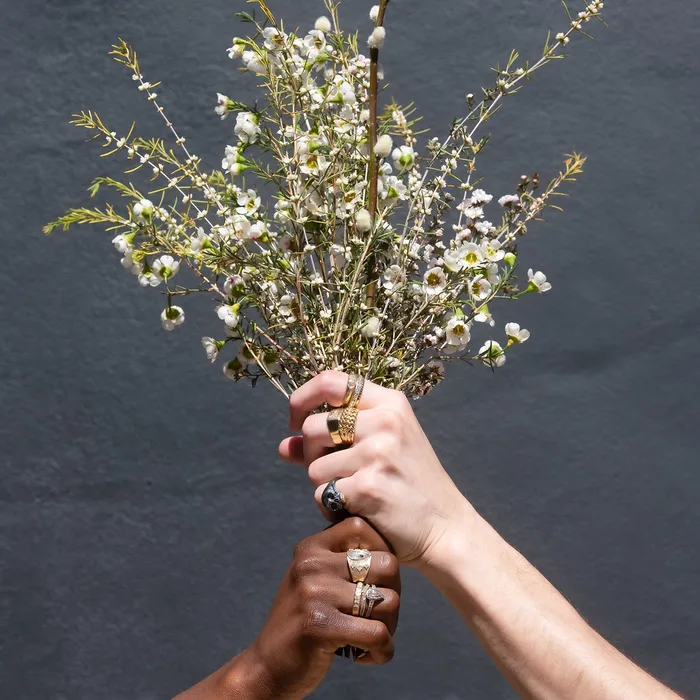 Ellis Mhairi Cameron Rings LX Icy White Baguette Diamond Scatter Band