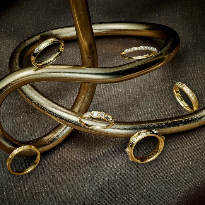 Ellis Mhairi Cameron Rings LX Icy White Baguette Diamond Scatter Band