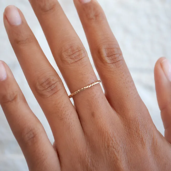 Ellis Mhairi Cameron Rings LXI Wrapped Gold Band