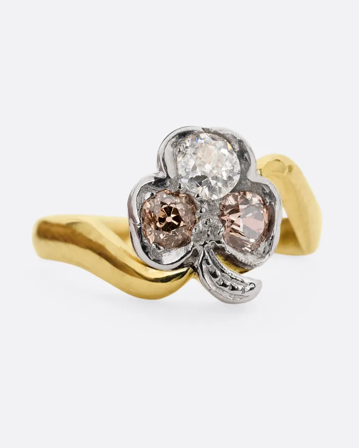 EXCALIBUR Rings Diamond Clover Ring