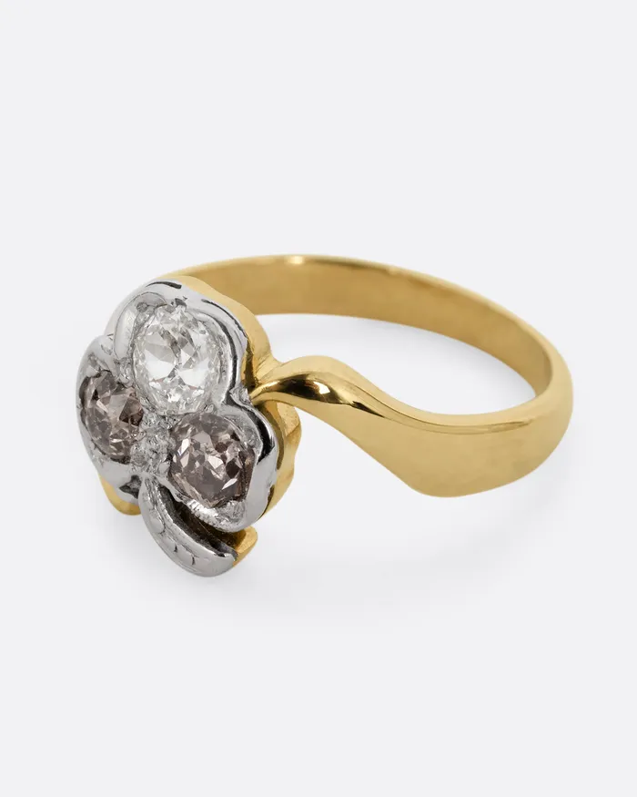 EXCALIBUR Rings Diamond Clover Ring
