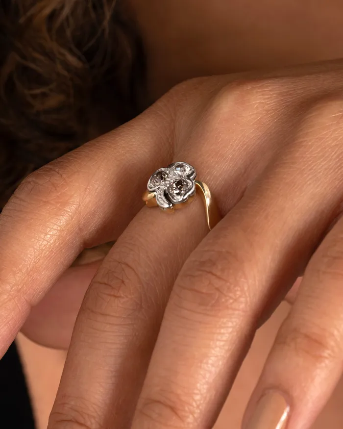 EXCALIBUR Rings Diamond Clover Ring