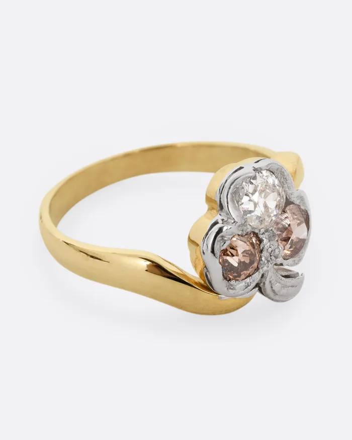 EXCALIBUR Rings Diamond Clover Ring