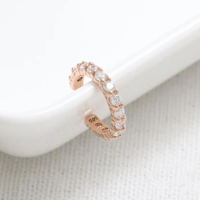 from J Shop Earrings Diamond Prongs Ear Cuff