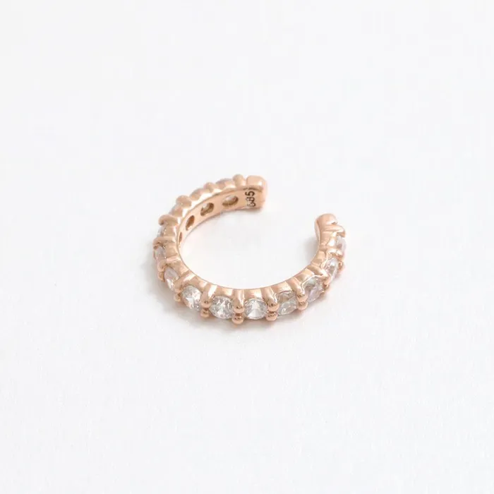 from J Shop Earrings Diamond Prongs Ear Cuff
