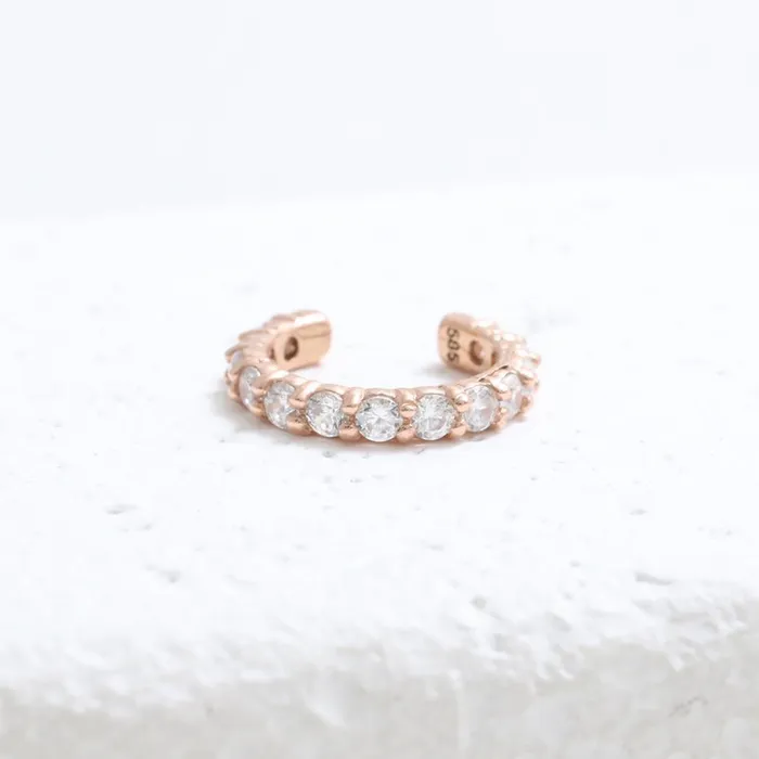 from J Shop Earrings Diamond Prongs Ear Cuff