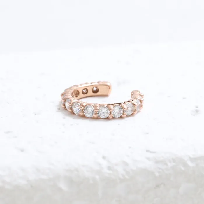 from J Shop Earrings Diamond Prongs Ear Cuff