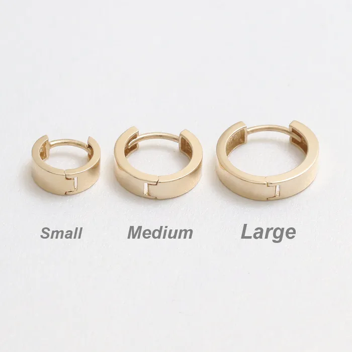 from J Shop Small Flat Huggie Earrings Earrings
