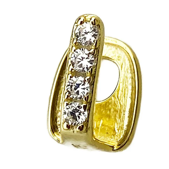 Gap Single Tooth Grillz Gold Finish Over 925 Sterling Silver Iced CZ Bling Cartel Admin Earrings