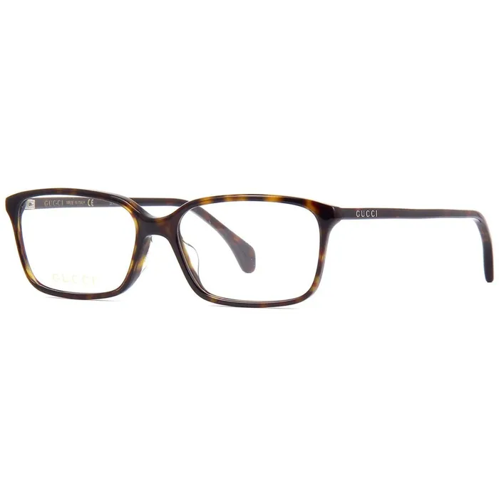 Gucci Gucci Mens Eyeglasses Havana Square FullRim Plastic Frame GUCCI GG0553OA 2 Rings