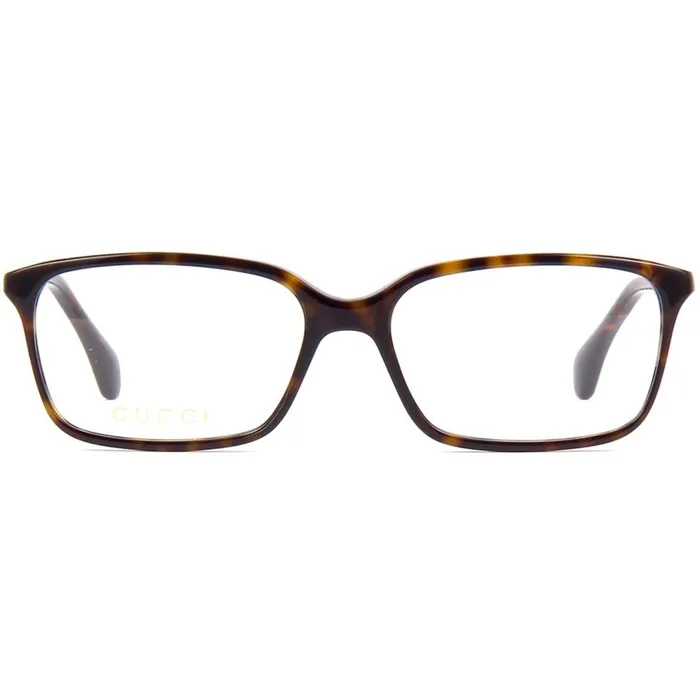 Gucci Gucci Mens Eyeglasses Havana Square FullRim Plastic Frame GUCCI GG0553OA 2 Rings