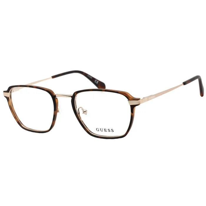 Guess Mens Eyeglasses Clear Demo Lens Dark Havana Rectangular Frame GU50041 052 GUESS Rings