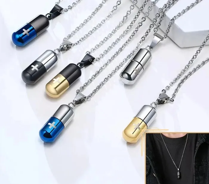 Hollow Pill Urn Necklace VVS Jewelry Necklaces