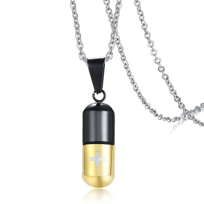 Hollow Pill Urn Necklace VVS Jewelry Necklaces