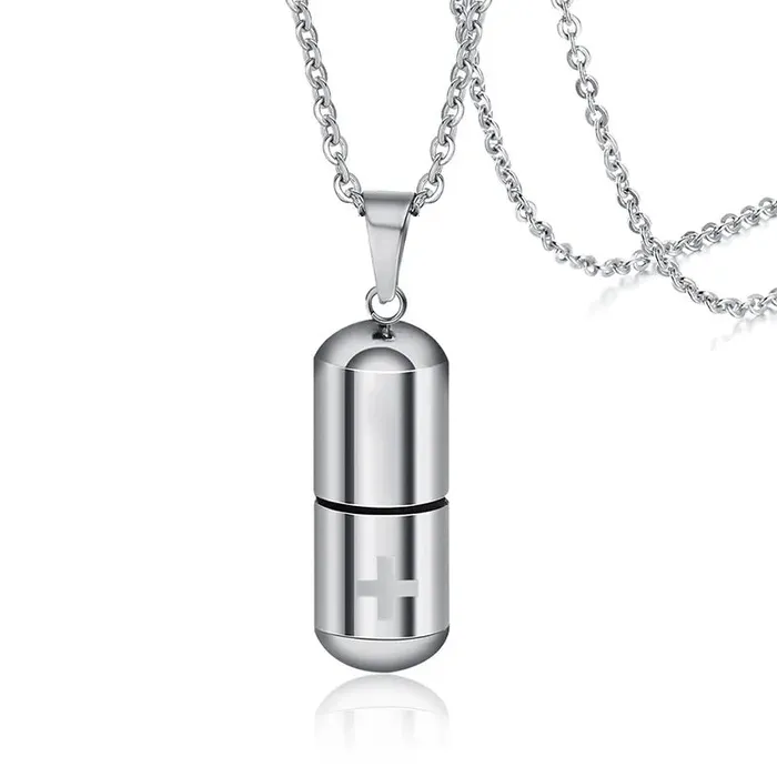 Hollow Pill Urn Necklace VVS Jewelry Necklaces