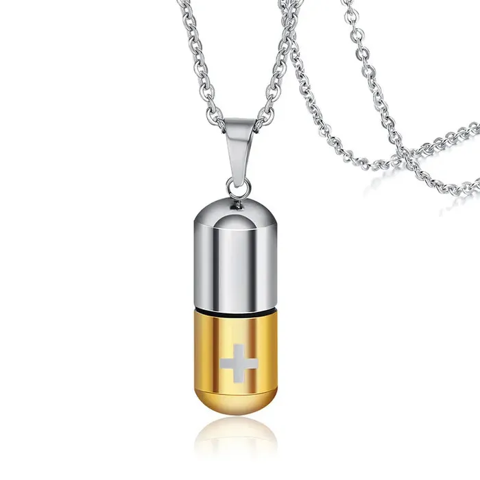Hollow Pill Urn Necklace VVS Jewelry Necklaces