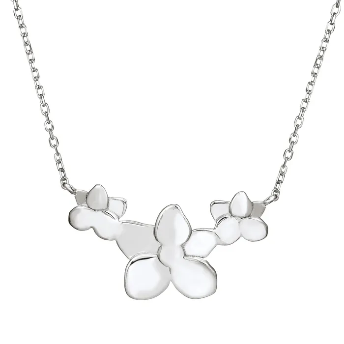 Hydrangea Cluster Cremation Necklace in Sterling Silver closebymejewelry Necklaces