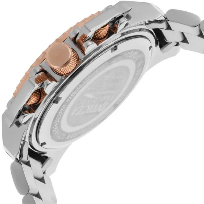 Invicta 21956 Mens Pro Diver Chronograph Rose Gold Dial Two Tone Bracelet Quartz Watch Invicta Bracelets