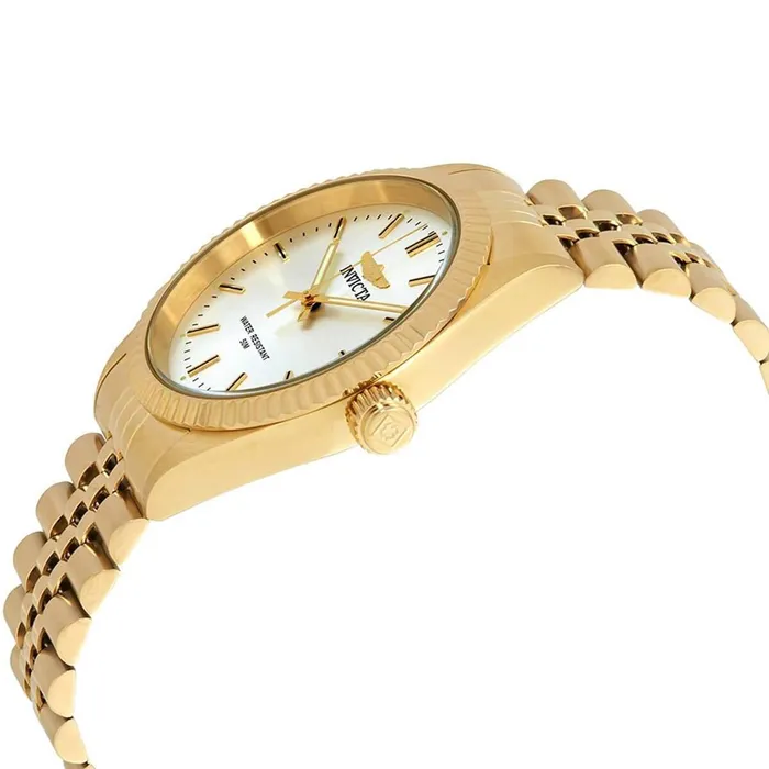 Invicta Bracelets Invicta 29384 Mens Specialty Silver Dial Yellow Gold Bracelet Watch