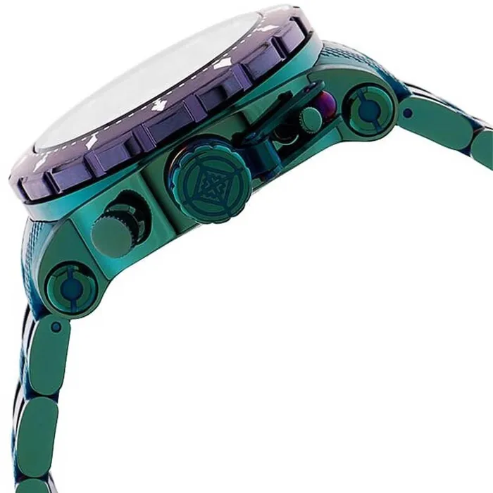 Invicta Bracelets Invicta Mens Quartz Watch DC Comics Joker Chronograph Green SS Bracelet 34832