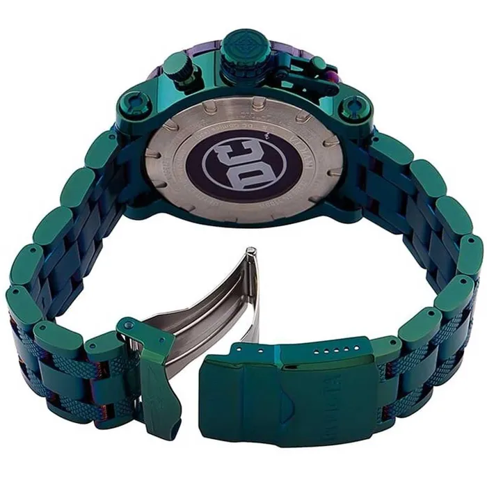 Invicta Bracelets Invicta Mens Quartz Watch DC Comics Joker Chronograph Green SS Bracelet 34832