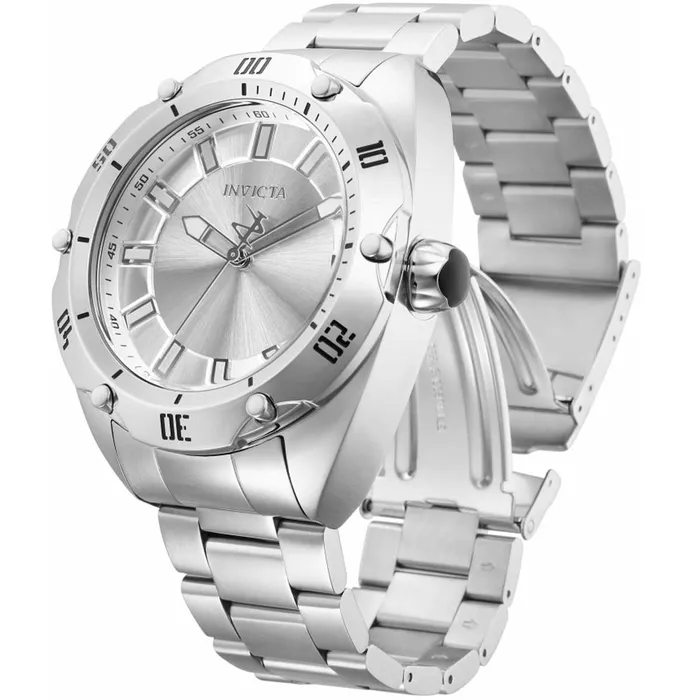 Invicta Bracelets Invicta Mens Quartz Watch Venom Silver Tone Dial Stainless Steel Bracelet 33761