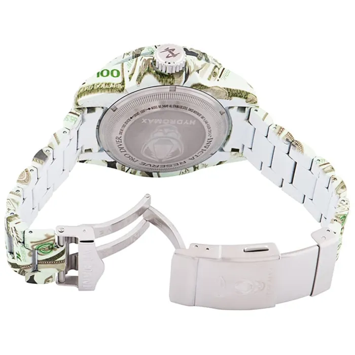 Invicta Bracelets Invicta Mens Watch Reserve Hydromax Green Dial Aqua Plated Bracelet Dive 34649