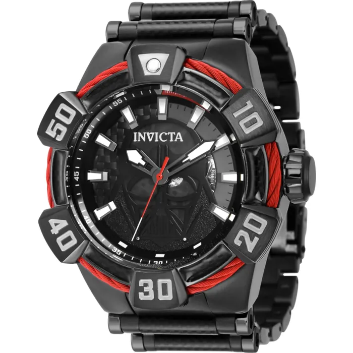 Invicta Bracelets Invicta Mens Watch Star Wars Darth Vader Automatic Black Dial Bracelet 40605