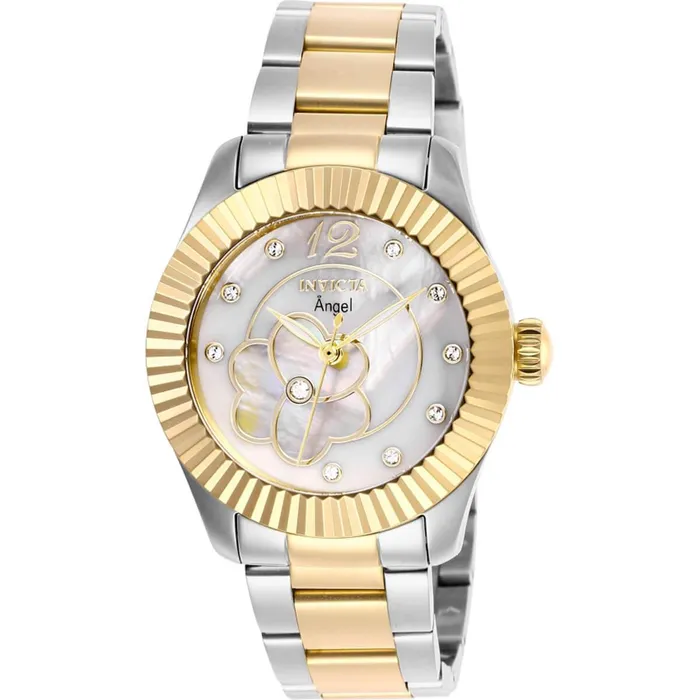 Invicta Bracelets Invicta Womens Crystal Watch Angel Two Tone Bracelet 27441