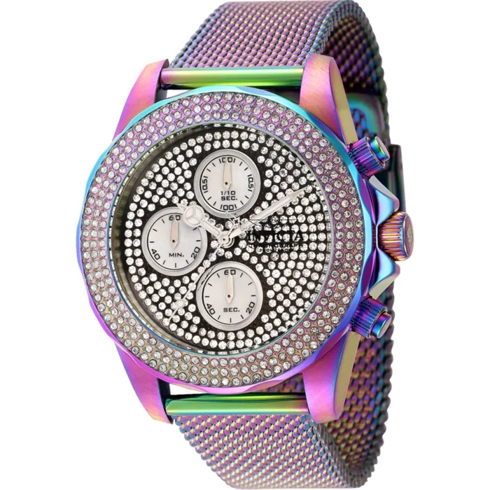 Invicta Bracelets Invicta Womens Watch Pro Diver Chrono Iridescent Steel Bracelet Crystal 44699