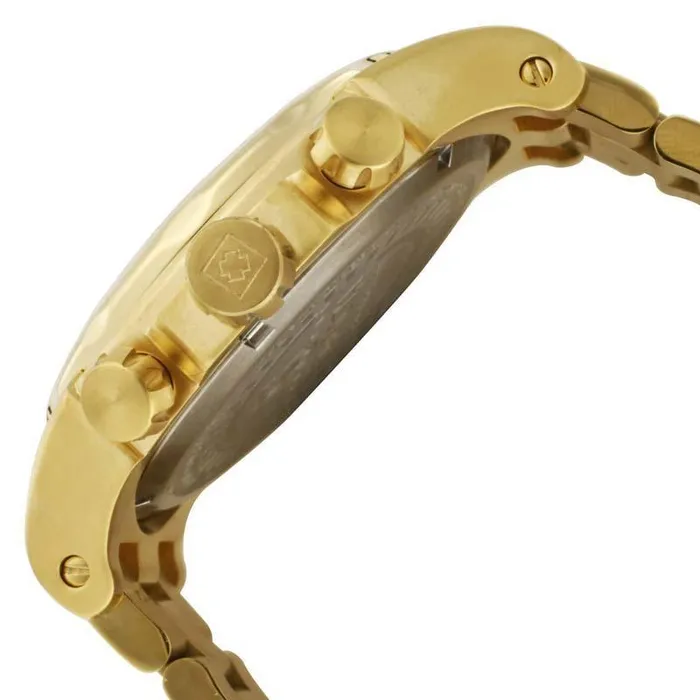 Invicta Earrings Invicta 1270 Mens Specialty Gold Plated Stainless Steel Gold Tone Dial Chronograph Watch