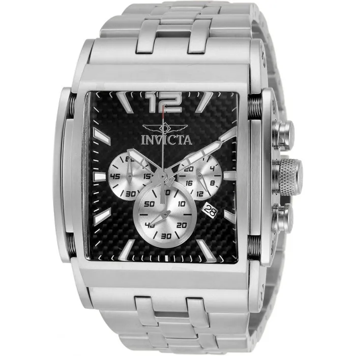 Invicta Invicta Mens Chronograph Watch Speedway Black and Silver Dial Bracelet 32585 Bracelets