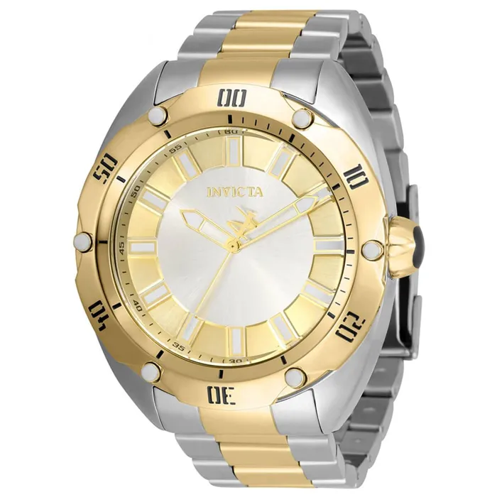 Invicta Invicta Mens Quartz Watch Venom Silver and Gold Tone Dial Two Tone Bracelet 33763 Bracelets