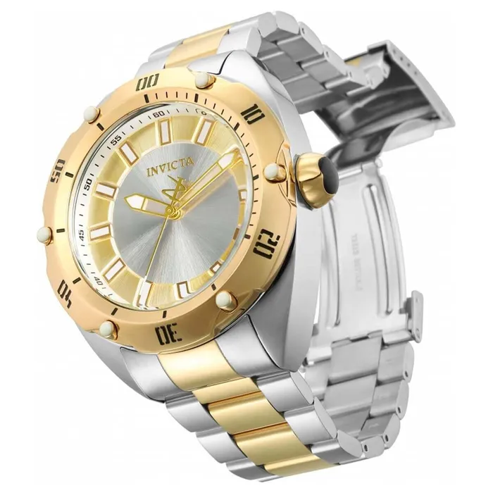Invicta Invicta Mens Quartz Watch Venom Silver and Gold Tone Dial Two Tone Bracelet 33763 Bracelets