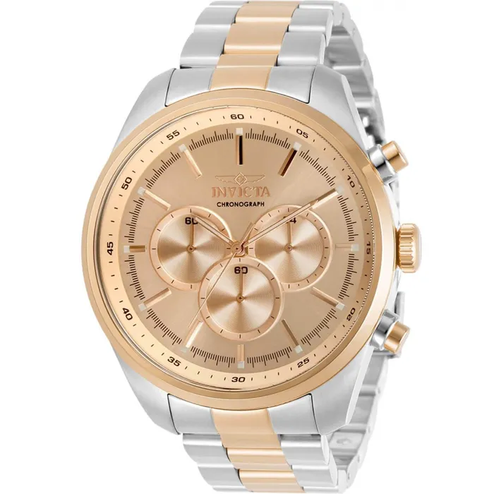 Invicta Mens Chronograph Watch Specialty Rose Gold Tone Dial Bracelet 30980 Invicta Bracelets