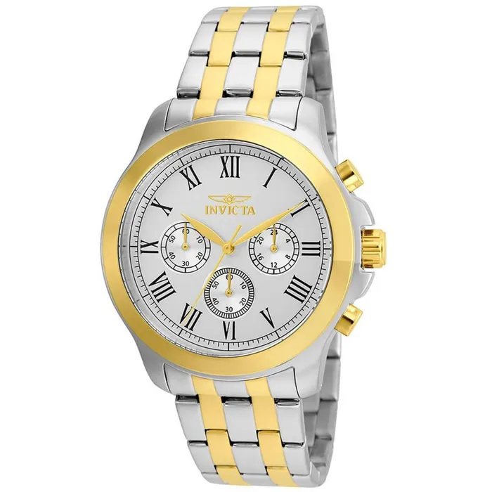 Invicta Mens Chronograph Watch Specialty Silver Tone Dial Bracelet 21659 Invicta Bracelets