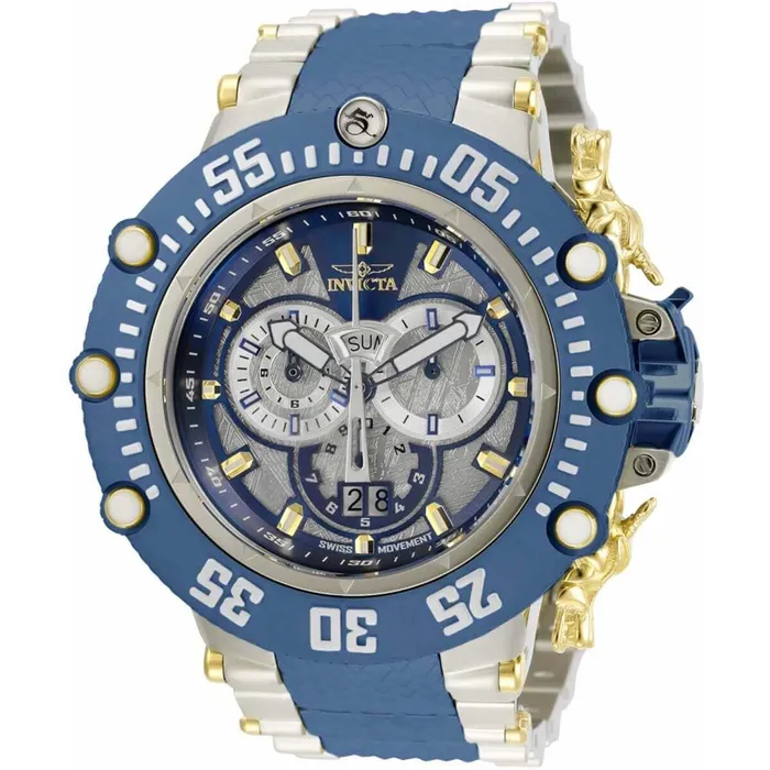 Invicta Mens Chronograph Watch Subaqua Blue and Silver Tone Dial Bracelet 32113 Invicta Bracelets