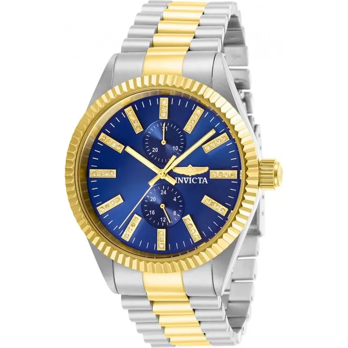 Invicta Mens Diamond Watch Specialty Blue Dial Two Tone Bracelet 29868 Invicta Bracelets