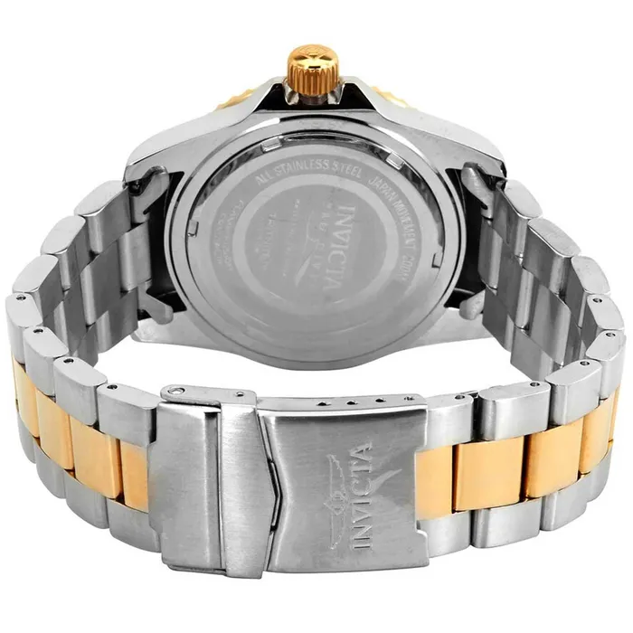 Invicta Mens Quartz Watch Pro Diver Black Dial Two Tone Steel Bracelet 33269 Invicta Bracelets