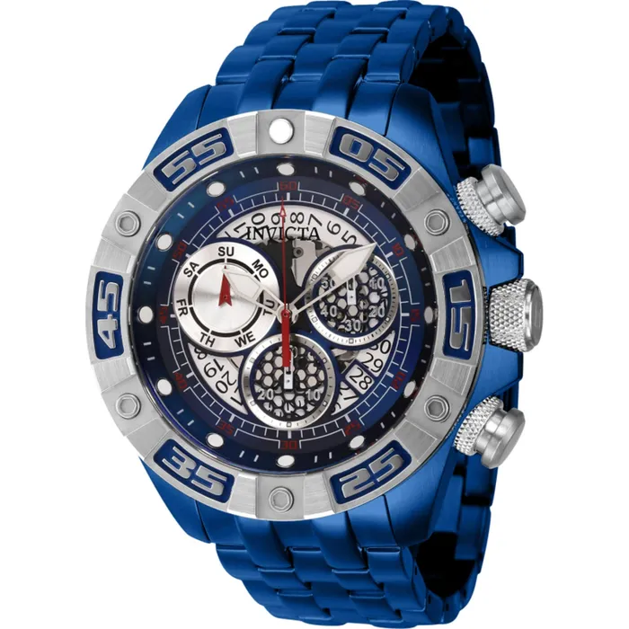 Invicta Mens Watch Coalition Forces Chronograph Blue Steel Bracelet Date 41671 Invicta Bracelets