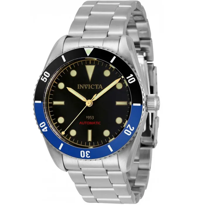 Invicta Mens Watch Pro Diver Automatic Black Dial Silver SS Bracelet 34333 Invicta Bracelets