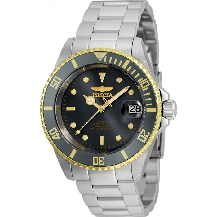 Invicta Mens Watch Pro Diver Grey Dial Silver Stainless Steel Bracelet 35847 Invicta Bracelets