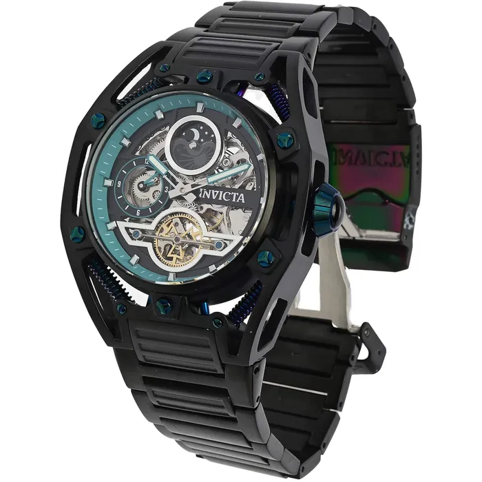 Invicta Mens Watch S1 Rally Day and Night Indicator Black Steel Bracelet 42133 Invicta Bracelets