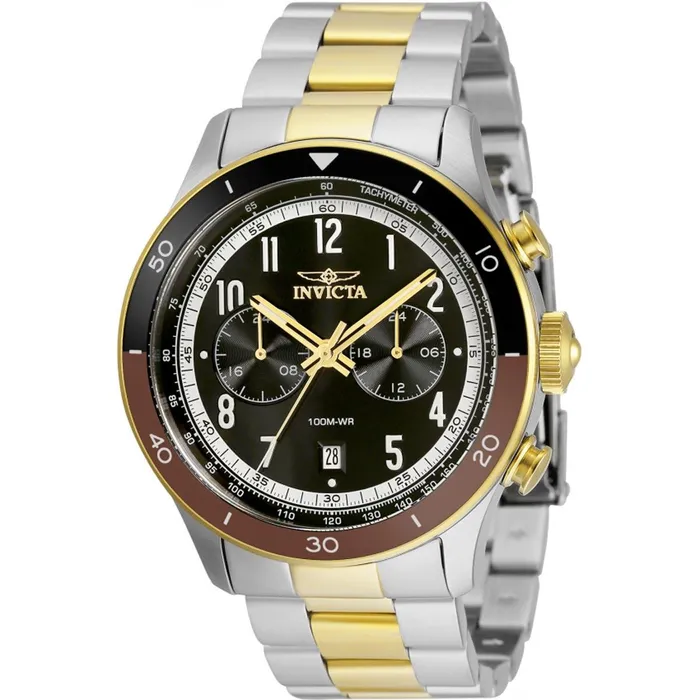 Invicta Mens Watch Speedway Quartz Two Tone Stainless Steel Bracelet 35669 Invicta Bracelets