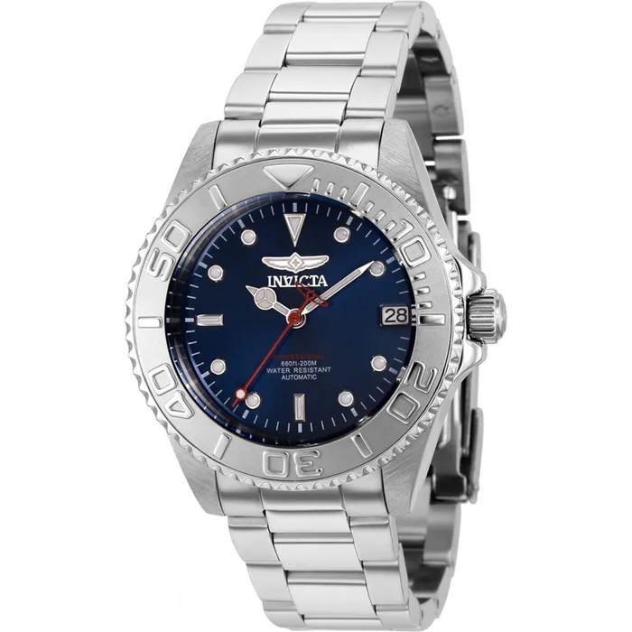 Invicta Womens Automatic Watch Pro Diver Blue Dial Silver Steel Bracelet 36767 Invicta Bracelets