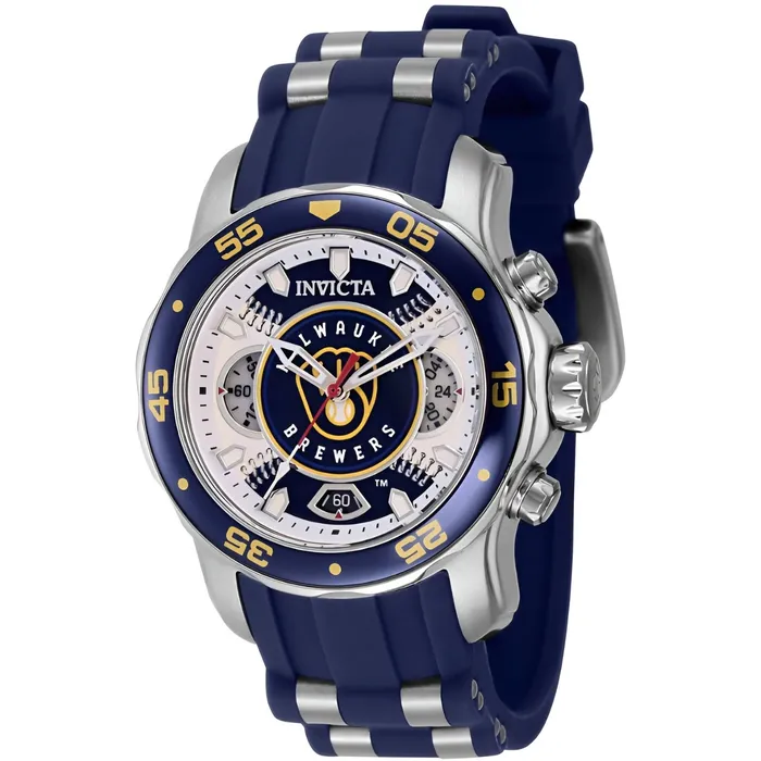 Invicta Womens Watch MLB Milwaukee Brewers Chronograph WhiteBlue Dial 42874 Invicta Watches